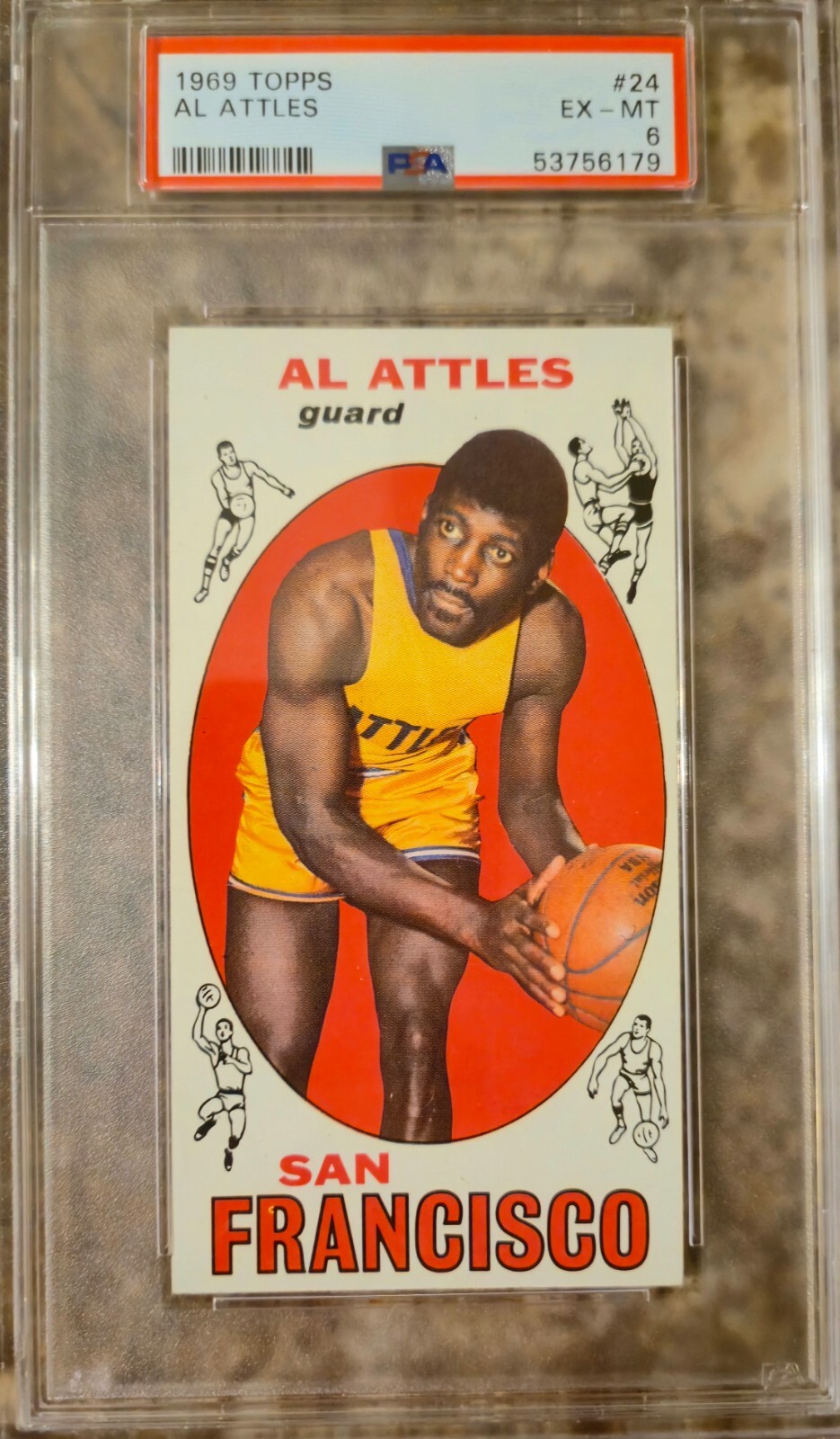 1969 TOPPS #24 AL ATTLES PSA 6