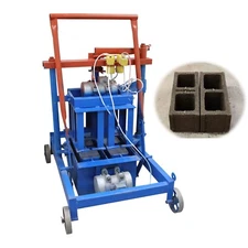 Hollow Soil Block Brick Molding Machine Hand-propelled Brick Maker 220V