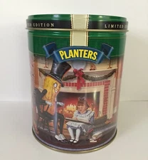 TIN PLANTERS PEANUTS 1997 LIMITED EDITION CHRISTMAS 1st FIRST IN SERIES