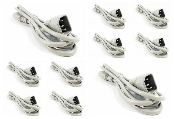 10x Verlängerungskabel Kaltgerätekabel Verlängerung USV Netzkabel C13 / C14