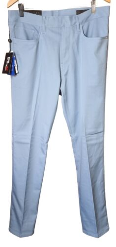 Ralph Lauren RLX Golf Trouser Pants Blue Polyester Slim Fit Zip Fly W32 L32 New