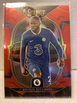 2022-23 Panini Select Premier League Terrace Red Prizm Kalidou Koulibaly #28