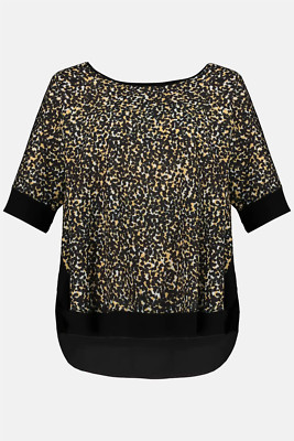 GINA LAURA BY ULLA POPKEN GR. XXL  T-Shirt, Animalmuster, Oversized, schwarze Ab