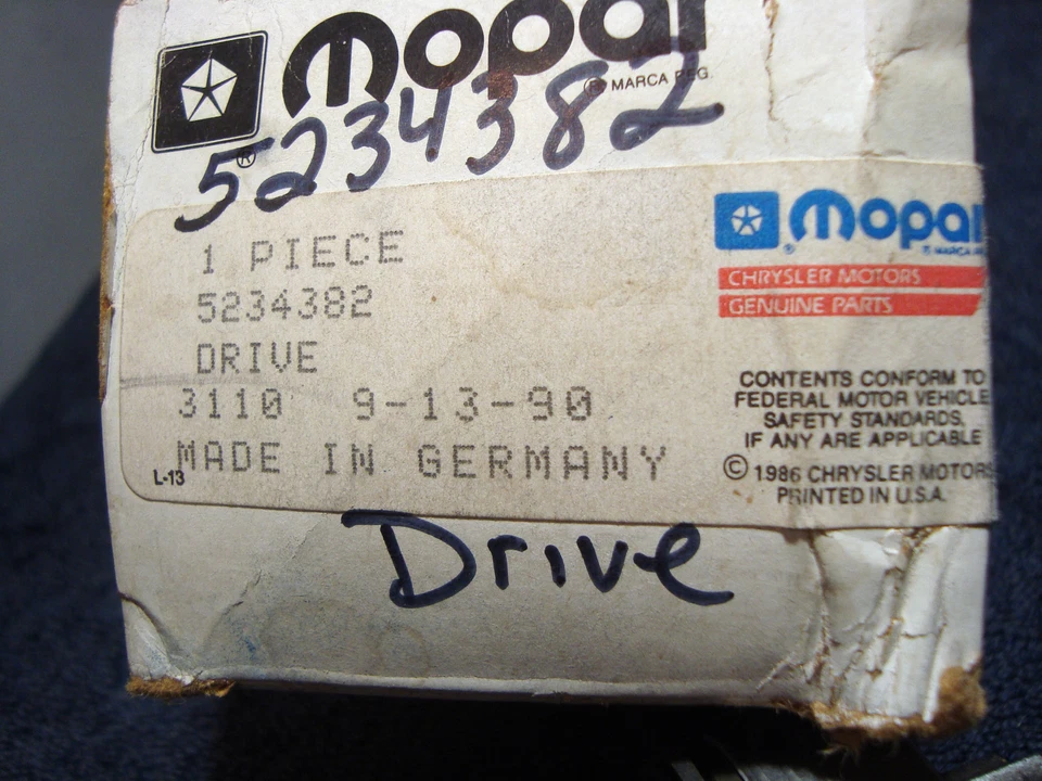 STARTER DRIVE NUEVO MOPAR 5434382 Lebaron GT Dakota Daytona Shadow Caravan S8 Foto 3 de 3