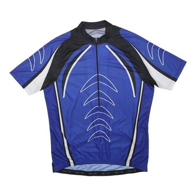 CRANE Herren Blau Schwarz Grafik Jersey T-Shirt L 1/2 Zip Kurzarm