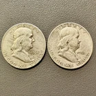 US Coins 90% Silver Lot (2) 1961 P/1951 D Franklin Half Dollar