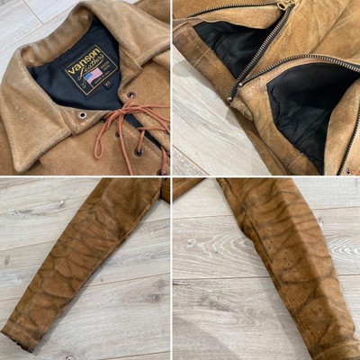 vanson leather デンバー　スエード VANSON Denver Pullover Riders Suede Leather Jacket XS Genuine