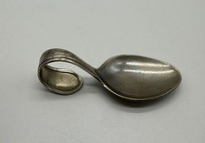 Baby Spoon Curved Handle Vintage E P Nickel Silver free Shipping