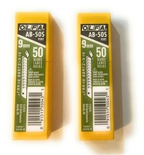 O L F A OLFA 9282 AB-50S 9mm Stainless Steel Snap-Off Blade, 50-Pack Yellow