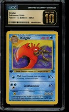 kingler pokemon card value VMAX - 029/172 - Full Art Ultra Rare Stage 1 Kingler 1999 holo 1st edition