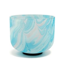 Customized 7.5inch B note Pattern Hand Painted FrostedCrystal Singing Bowl