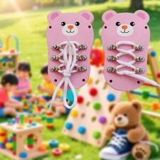 Tie Lacing Toy Threading Toy Educational Toy Hand Eye Coordination Portable