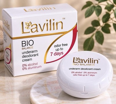 Lavilin Underarm Deodorant Cream 0.44oz Pack of 4 Long Lasting