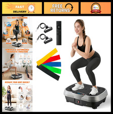 Vibration Plate Exercise Machine - 6 Modes, 120 Levels, 400lbs Capacity, Resista