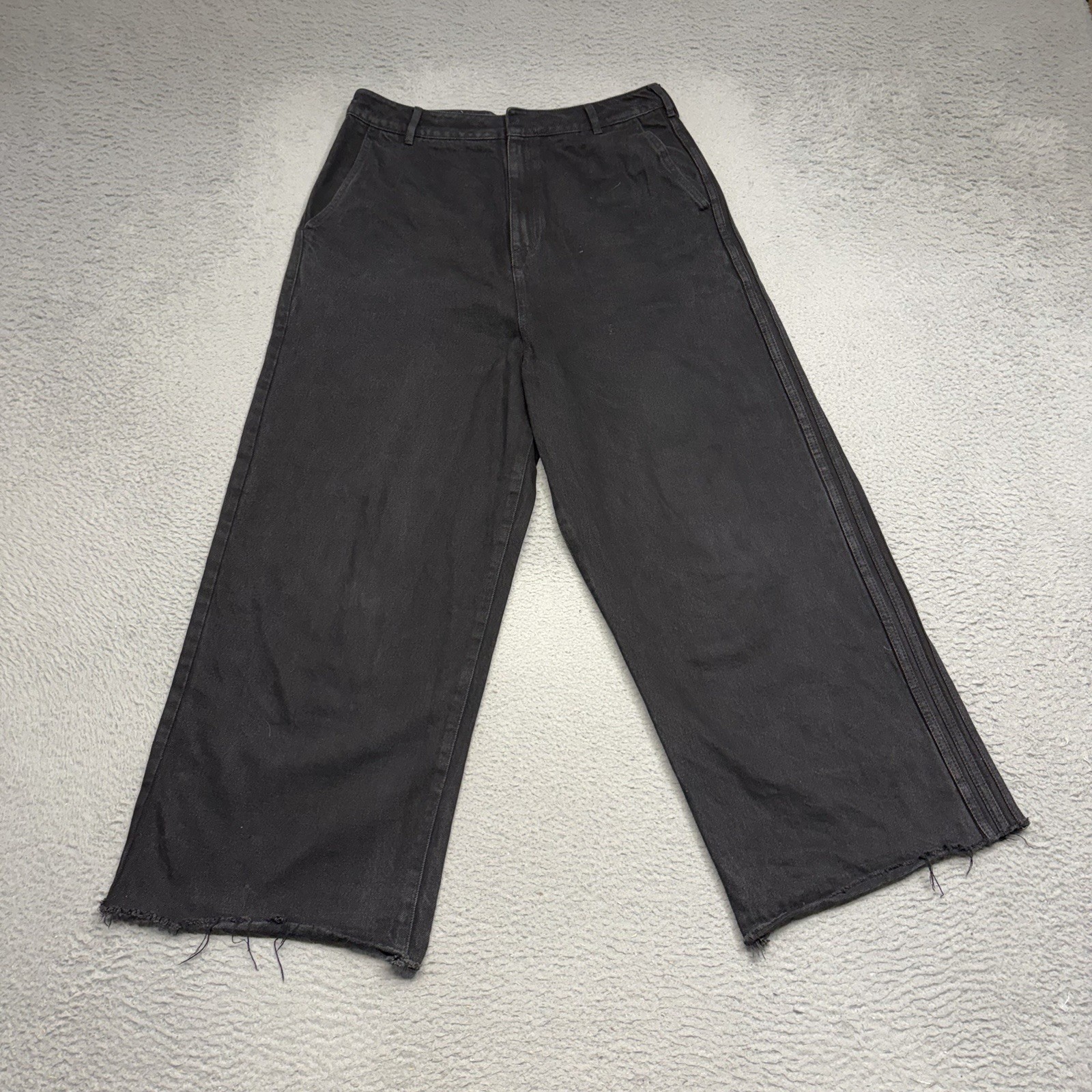 Adidas Originals X KSENIASCHNAIDER Jeans Women 33 Denim Pants Wide Leg 33x27