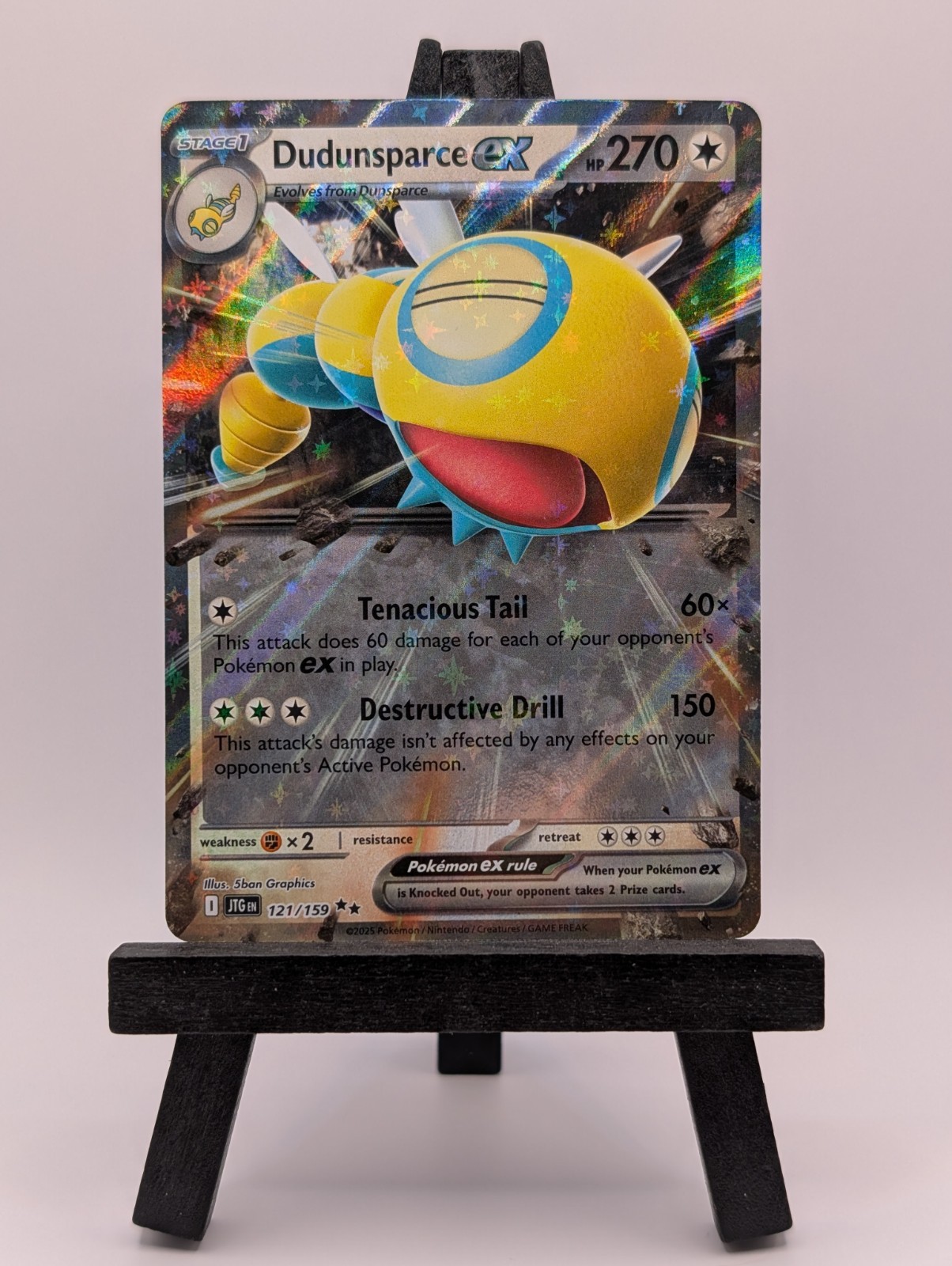 Pokemon Dudunsparce ex 121/159 Journey Together Double Rare Holo NM