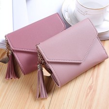 Moda Corto Mujeres Lujo Borlas Cartera Tendencia Monedero Damas Tarjetero