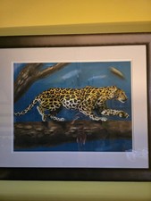 Original Art Work. Valentin Petrov (Russian b. 1966) LEOPARD. Signed. 48x63cm