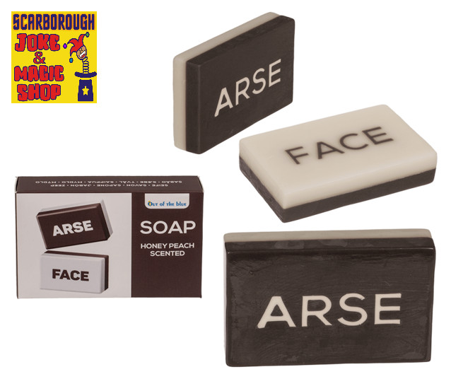 Arse / Face Soap ~ Honey Peach Scented ~ Toilet Humour Joke Novelty Gift x1