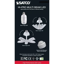 Satco S39750 Hi-Pro Multi-Beam LED Lamp, E26 Base, 30 Watts, 5000K