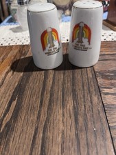 1982 Knoxville World&rsquo;s Fair White Ceramic Salt and Pepper Shakers Collectible