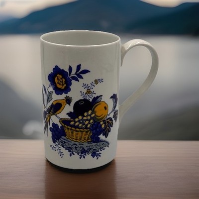 (1) VTG 70 Spode 5  Grand Mug Blue Bird Fine Stone Earthenware Discontinued RARE