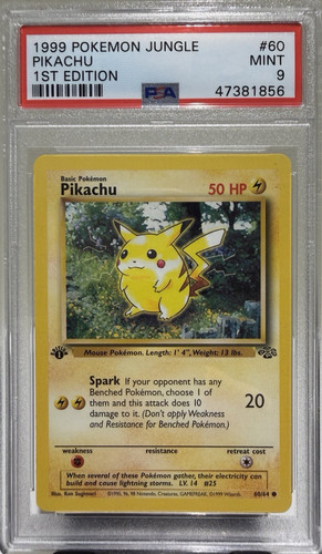 PSA 9 1999 POKEMON JUNGLE PIKACHU 1ST EDITION #60