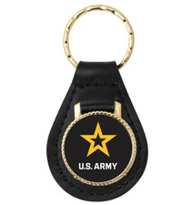 army star leather key chain ring made in usa
