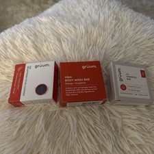 Gruum Bundle Set - Body Butter, Shampoo & Face Wash Bars Vegan Neu in OVP 