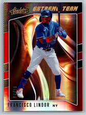 Francisco Lindor 2021 Panini Absolute Extreme Team Spectrum Red /99 #ET-5