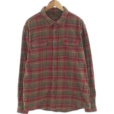 Used Orvis long-sleeved heavy flannel check shirt men's size XL equivalent