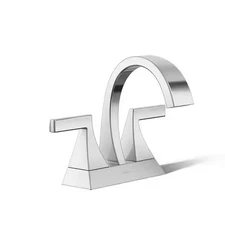 KOHLER Rubicon 4 in. Centerset High Arc Bathroom Faucet in Polished Chrome