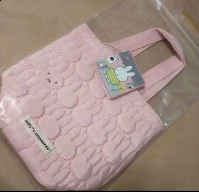 Taiwan limited Starbucks x Miffy collaboration mini tote bag pink 70th NEW
