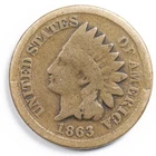 1863 1C Indian Cent Good (G)