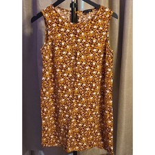 As U Wish Sleeveless Floral Print Dress Women's Size Medium Button Keyhole Back