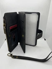 wallet case shockproof compatible with iphone 14 black caseme cards holders