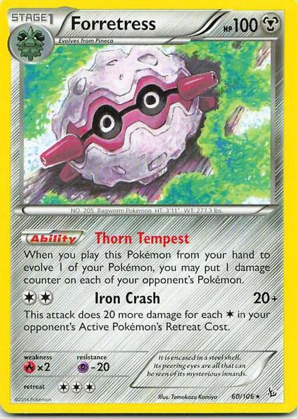 Forretress 60/106 XY Flashfire Rare NM Pokemon TCG