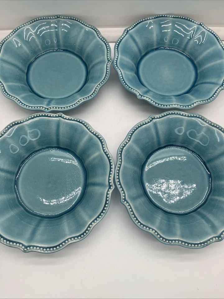 Juego de vajilla The Pioneer Woman Paige 12 piezas, denim incluye 4 ajustes de lugar Foto 4 de 4