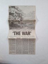 Newspaper Article Memorabilia 'The War' Veteran Reviews Ken Burns Film
