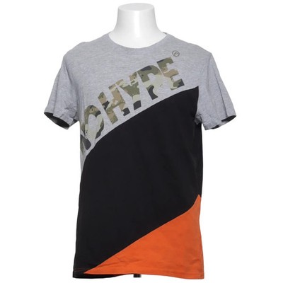 House Brand, T-shirt, Größe: L, Grau/Schwarz/Orange, Baumwolle, Print #NKR