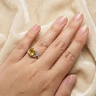 Astonishing Vivid Yellow Sapphire 2.65Ct 925 Sterling Silver White Gold Rings