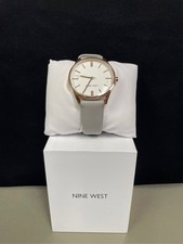 Nine West Women's Faux Leather Strap Watch