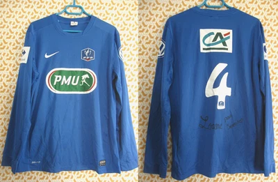 Maillot Nike Coupe de France Bleu Porté Match Worn #4 PMU vintage Jersey - L - Photo 1/4