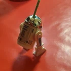 KENNER Star Wars R2-D2 Minifigure Chrome Dome Green light saber!! RARE!!!