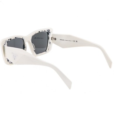 PRADA 08Y SYMBOLE White Abstract Faceted Triangle PR08YS Fashion
