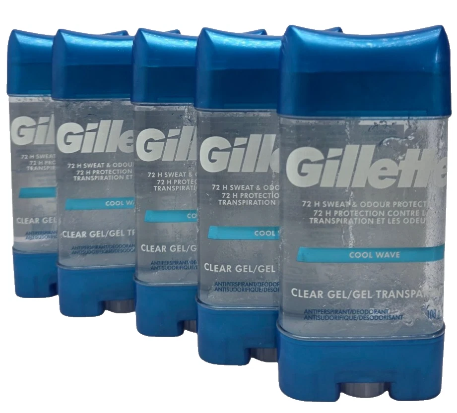 Gillette Cool Wave Men's Antiperspirant and Deodorant Clear Gel-5 Pack - Image 4 of 4
