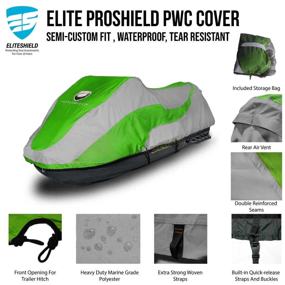 EliteShield Kawasaki 300 400 440 550 Jet Ski PWC Waterproof Cover Trailerable - Image 3 of 4