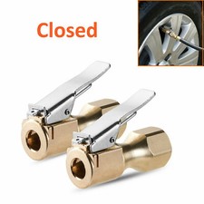 14 Inflator Air Chuck Closed Flow Tire Chuck W Lock On Clip Heavy Duty 2 Pcs