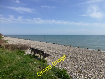 Foto 12x8 leerer Sitzplatz am East Wittering Strand Bracklesham c2013