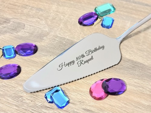 Personalisierter Tortenheber Hochzeit Geburtstag Geschenk, Text Datum Foto Gravur - Bild 5 von 14